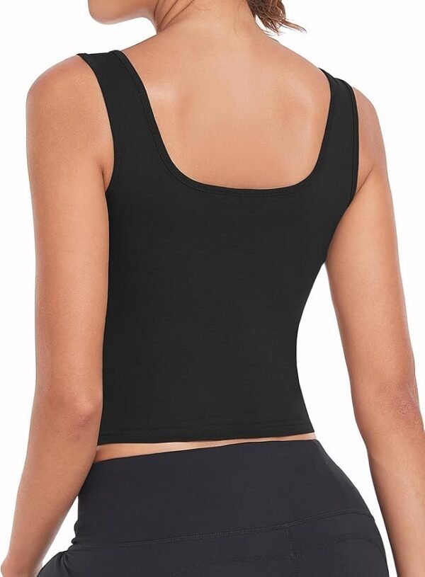 Sports Crop Tank Tops for Women Cropped Workout - Image 3