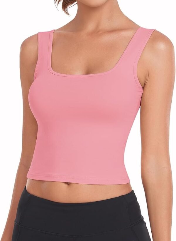 Sports Crop Tank Tops for Women Cropped Workout - Image 4