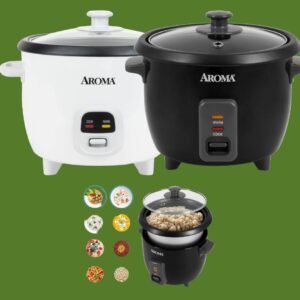 Aroma Housewares 1.5Qt. Rice & Grain Cooker (ARC-363NGB),Black,6-Cup Cooked / 3-Cup Uncooked