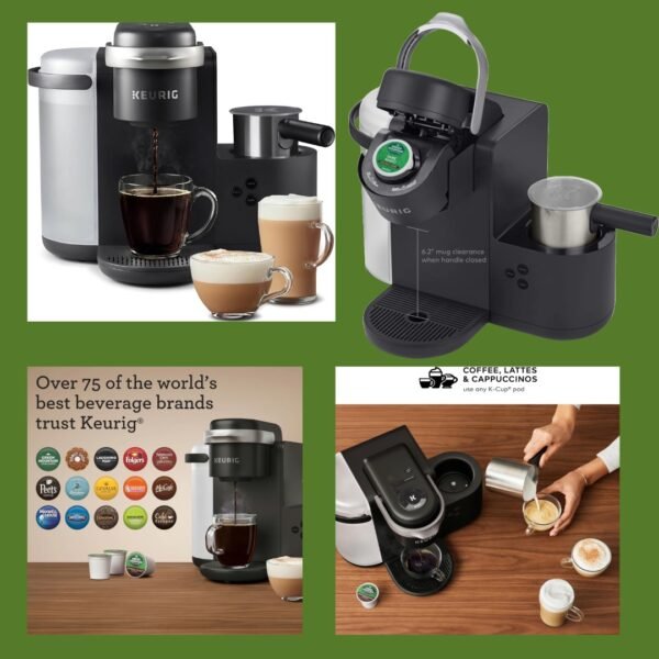 Keurig K-Cafe K-Duo Single Serve Coffee, Latte and Cappuccino Maker, Dark Charcoal