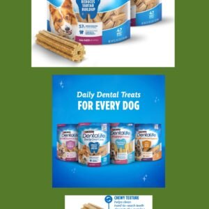 DentaLife Daily Oral Care Dog Treats for Small and Medium Dogs, Chewy Dental Treat to Freshen Breath and Fight Tartar, Chicken Flavor, 35.7 oz. each, 47 Chews each/94 Total Chews - 47 ct. Pouch