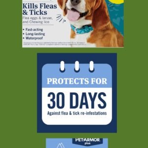 PetArmor Plus Flea and Tick Prevention for Dogs, Dog Flea and Tick Treatment, 6 Doses, Waterproof Topical, Fast Acting, Medium Dogs (23-44 lbs)