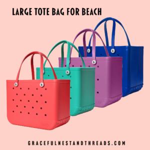 Original Extra Large Tote Bag for Beach, Pool, Boat. Lightweight Waterproof Washable Durable All Purpose Tote Bag